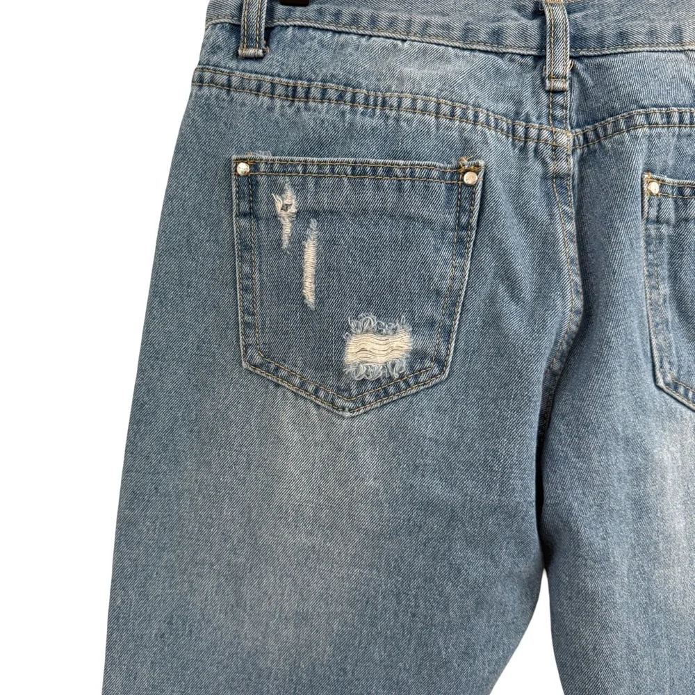 Selvage Denim Custom Patchwork Straight Leg Jeans - Picture 6 of 11